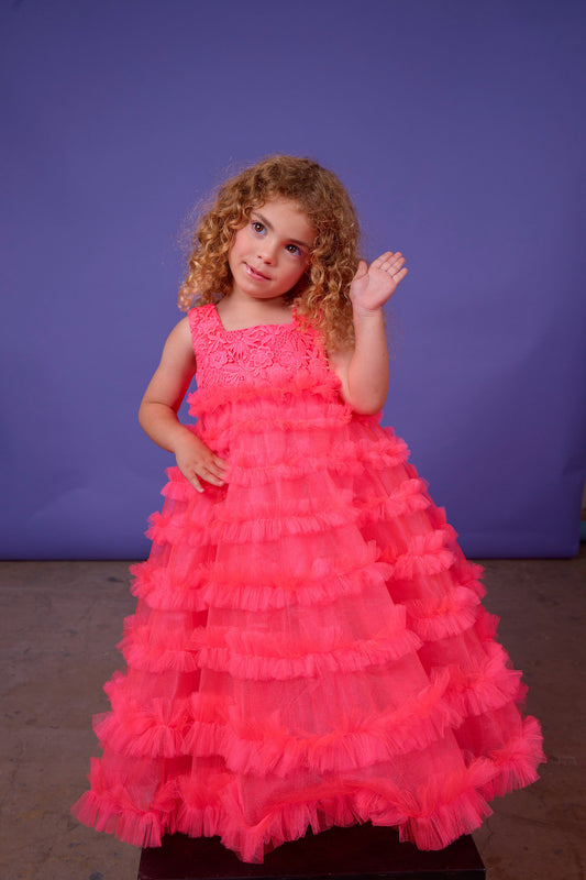 Ruffled midi dress