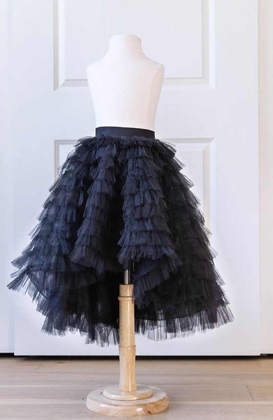 Black tired ruffled Skirt