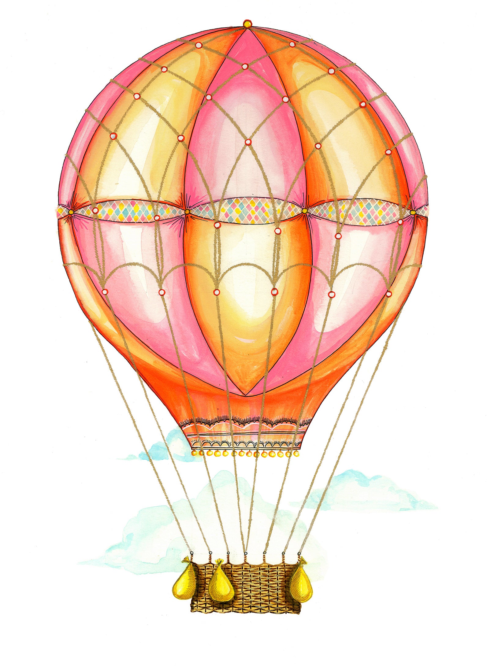 “Hot air balloon wall decal for kids nursery room decor”